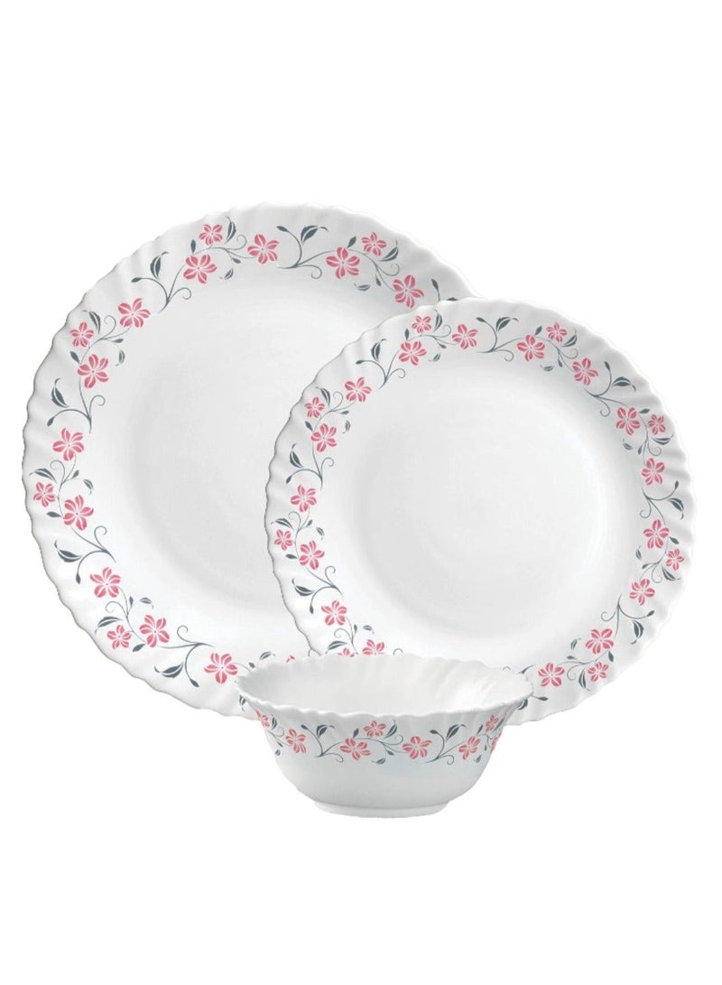 Laopala La Opala Opalware 44 Pcs Dinner Set | Microwave Safe Dinner Plates & Bowls | Durable Dining Tableware Set - Image 2